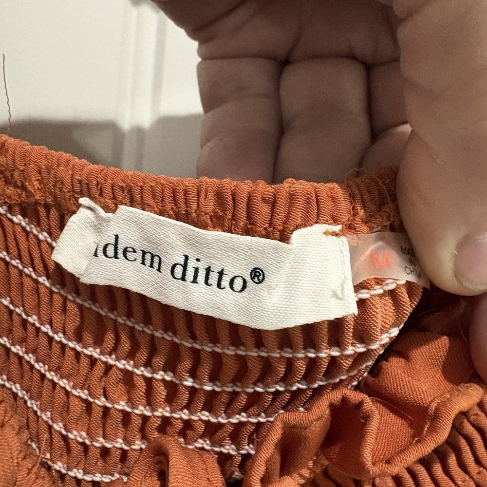 Idem Ditto Milkmaid Dress Womens Med Cottage core Tiered Maxi - Picture 2 of 6
